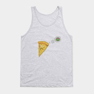 pizza is afraid Tank Top